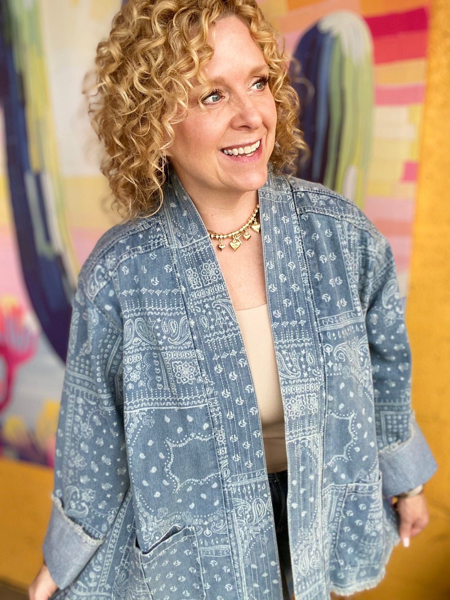 Outerwear Lauryn Denim Bandana Jacket