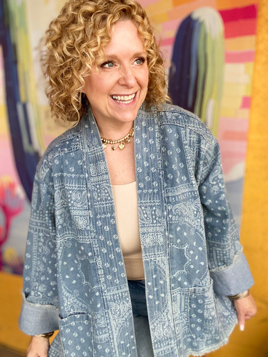 Outerwear Lauryn Denim Bandana Jacket