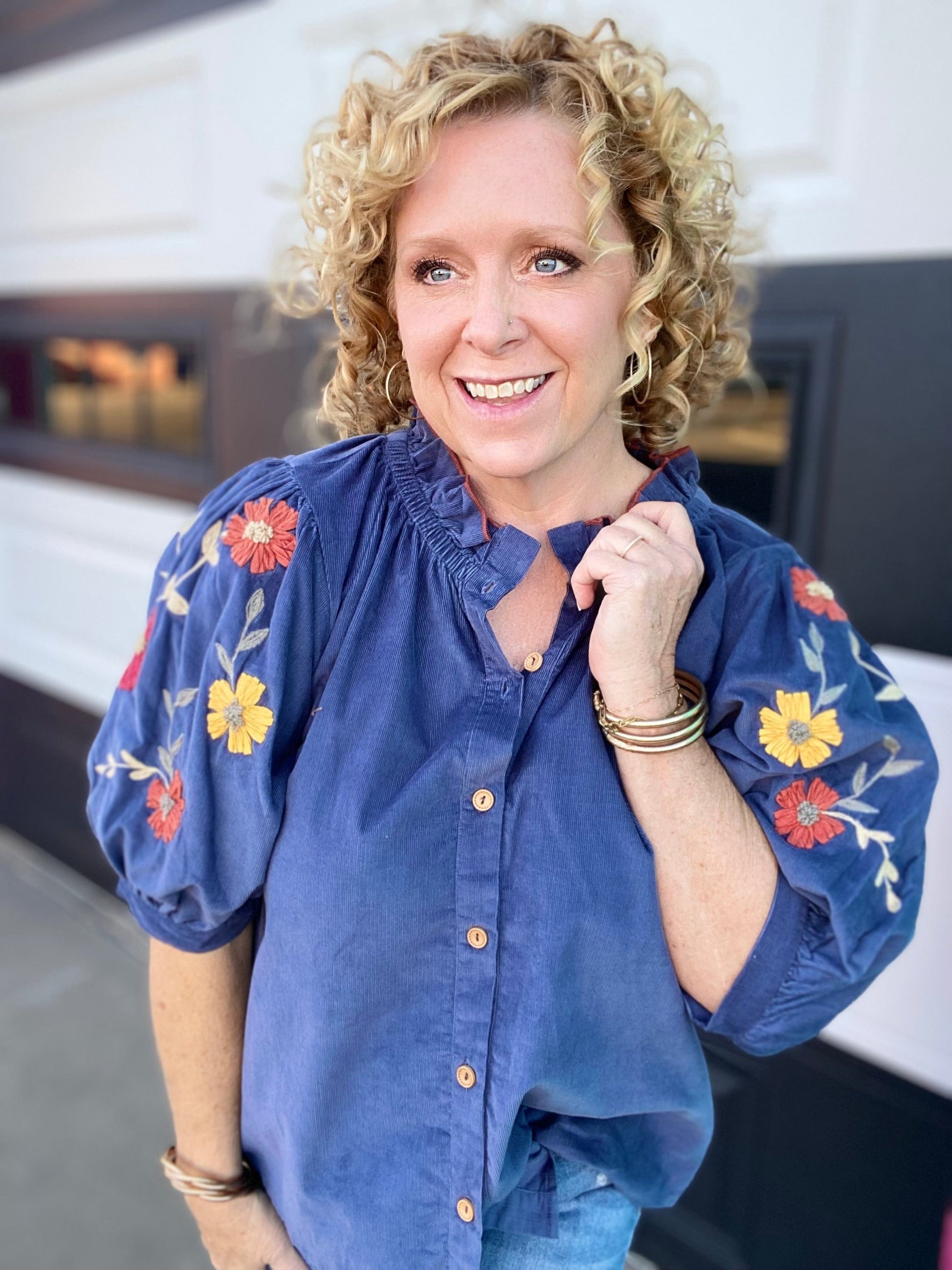 Margie Corded Floral Top