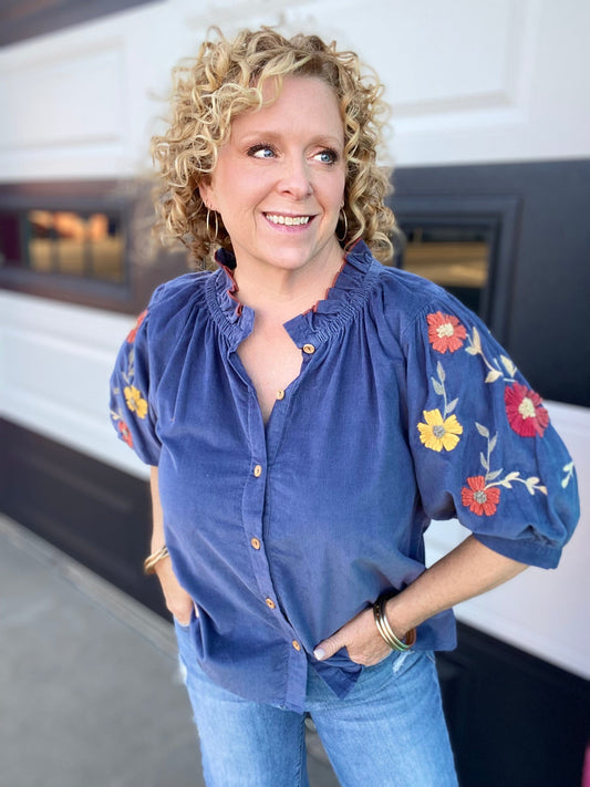 Margie Corded Floral Top