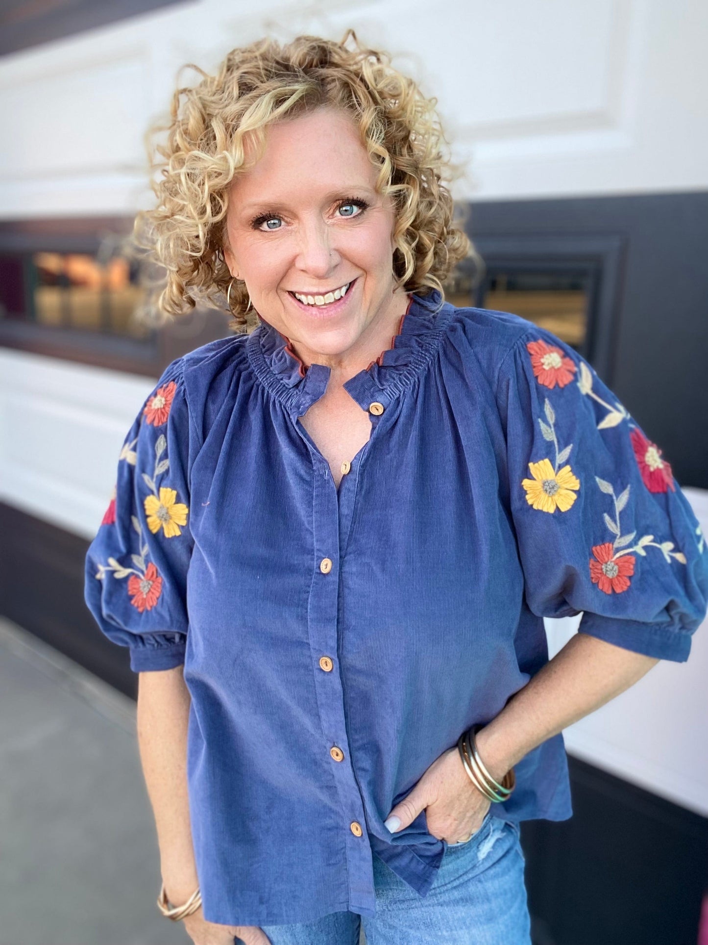 Margie Corded Floral Top