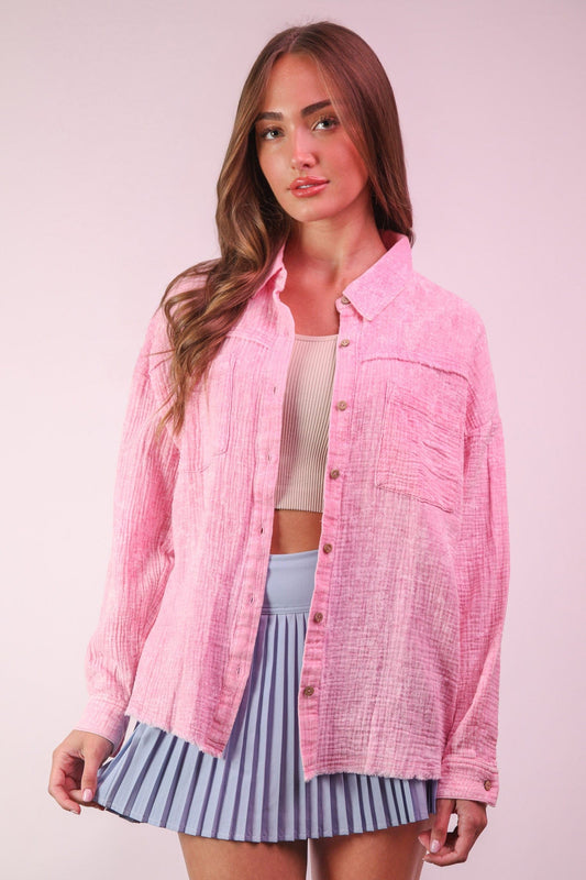 Tops Raylee Gauze Top Pink