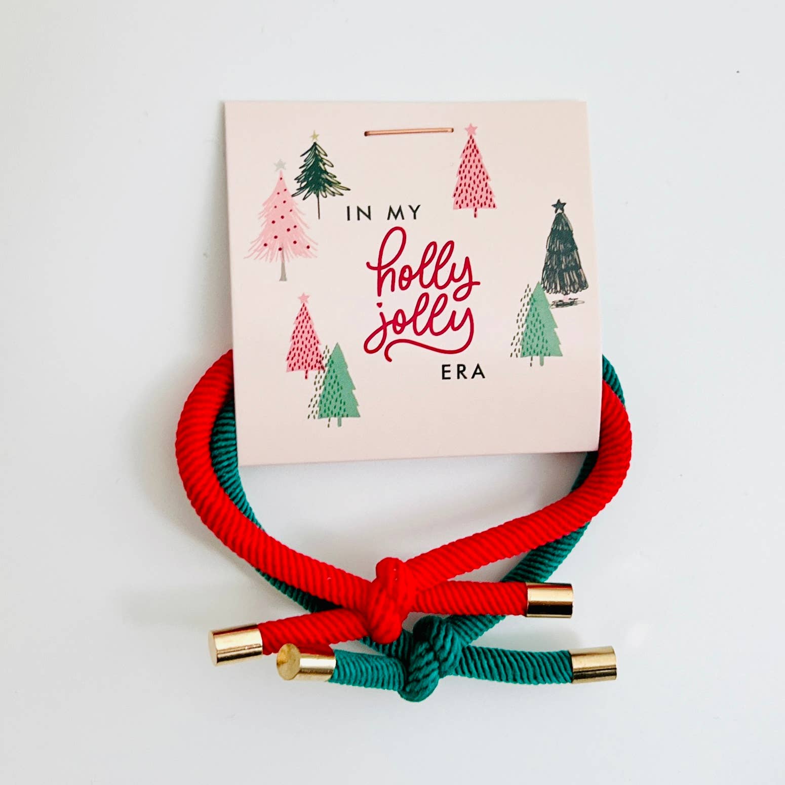 Accessories Holiday Christmas Hair Tie Red & Green