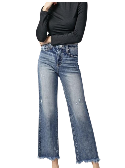 Bottoms Risen Jeans Cropped Straight