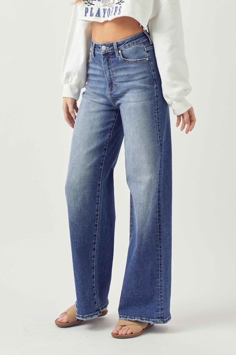 Bottoms Risen Jeans Wide Leg Dark