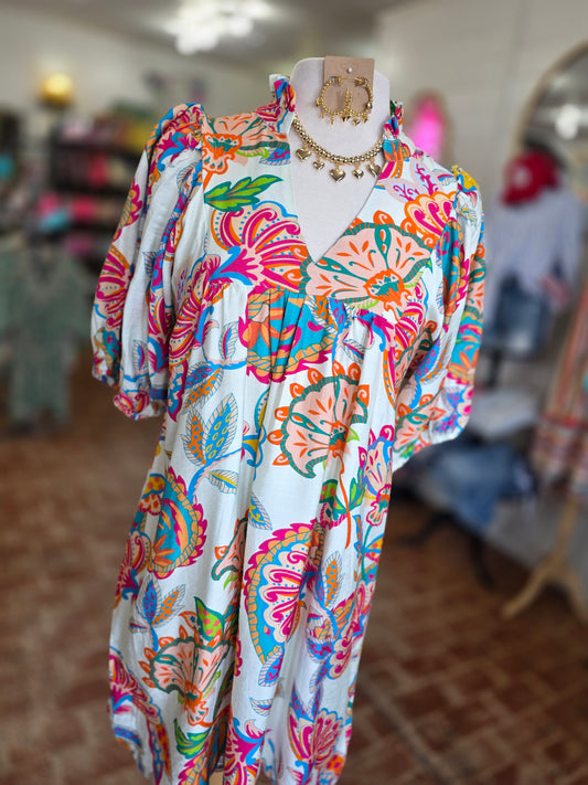 Contessa Cream Floral Dress