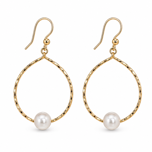 Gold and Pearl Earring