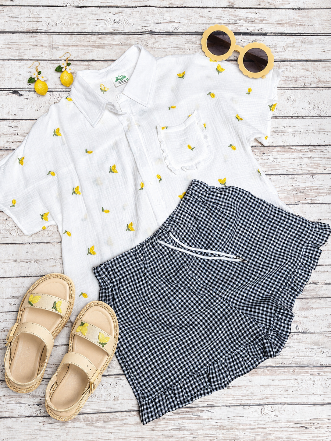 Lemon Gauze Top