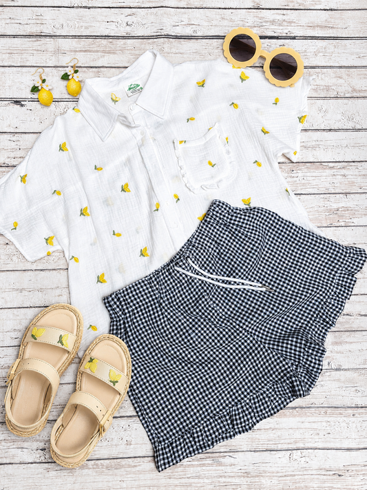 Lemon Gauze Top