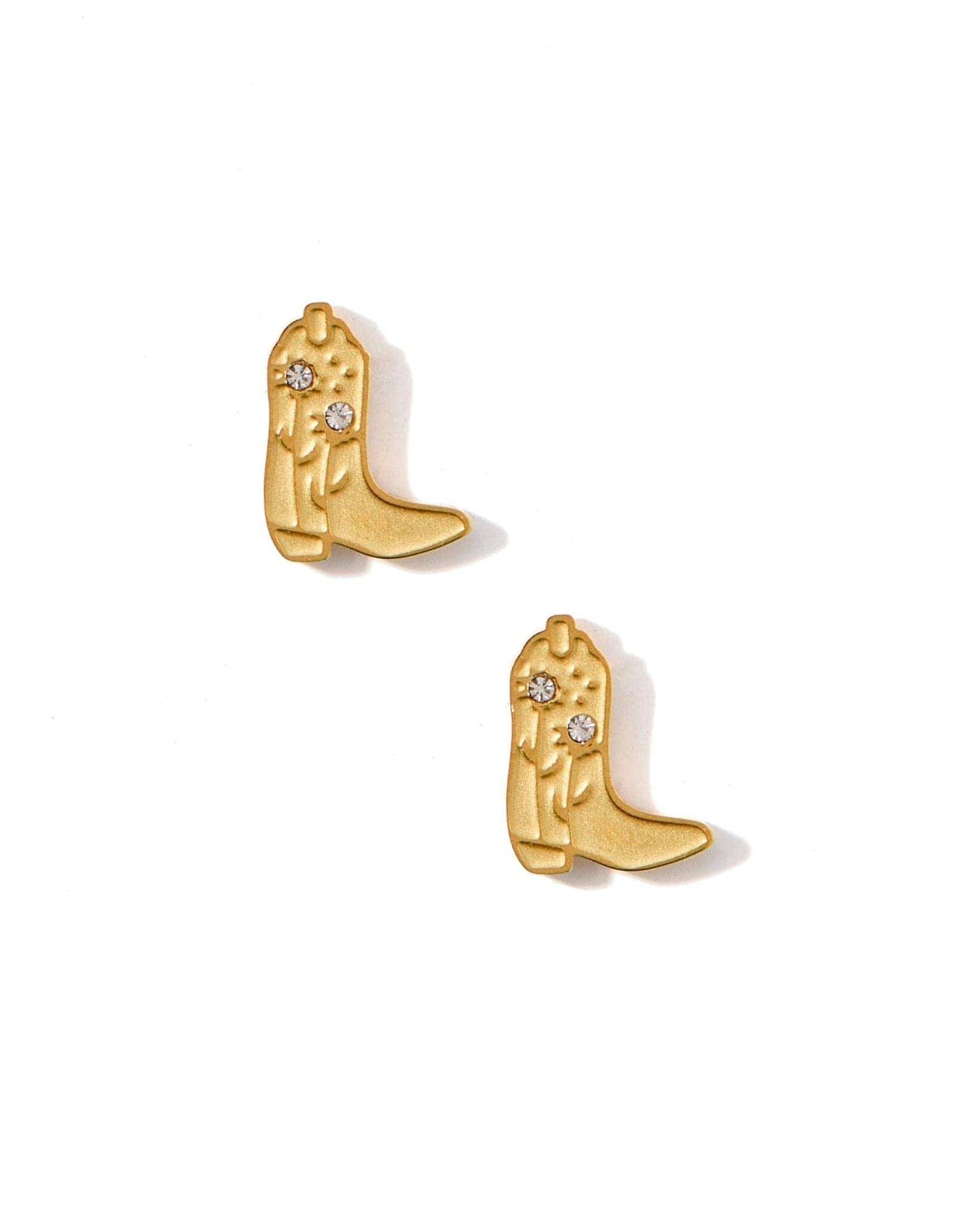 Jewelry Screwback Stud Earrings - Daisy Cowgirl Boot
