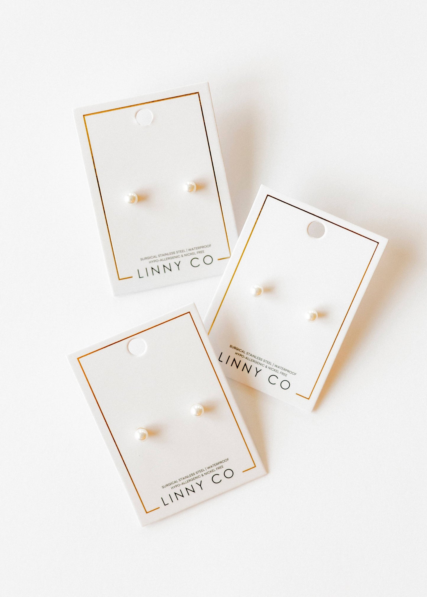Screwback Stud Earrings - Payton Pearl White 5mm