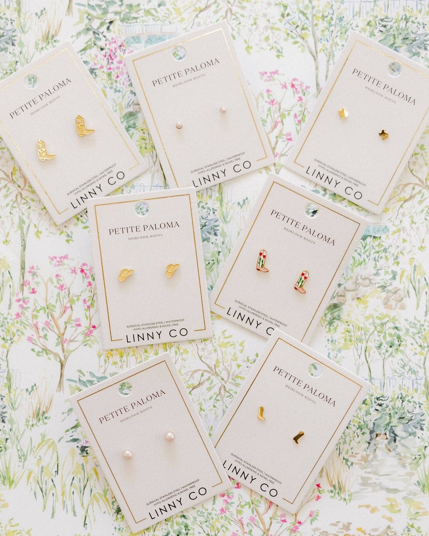 Jewelry Screwback Stud Earrings - Tulip Cowgirl Boot