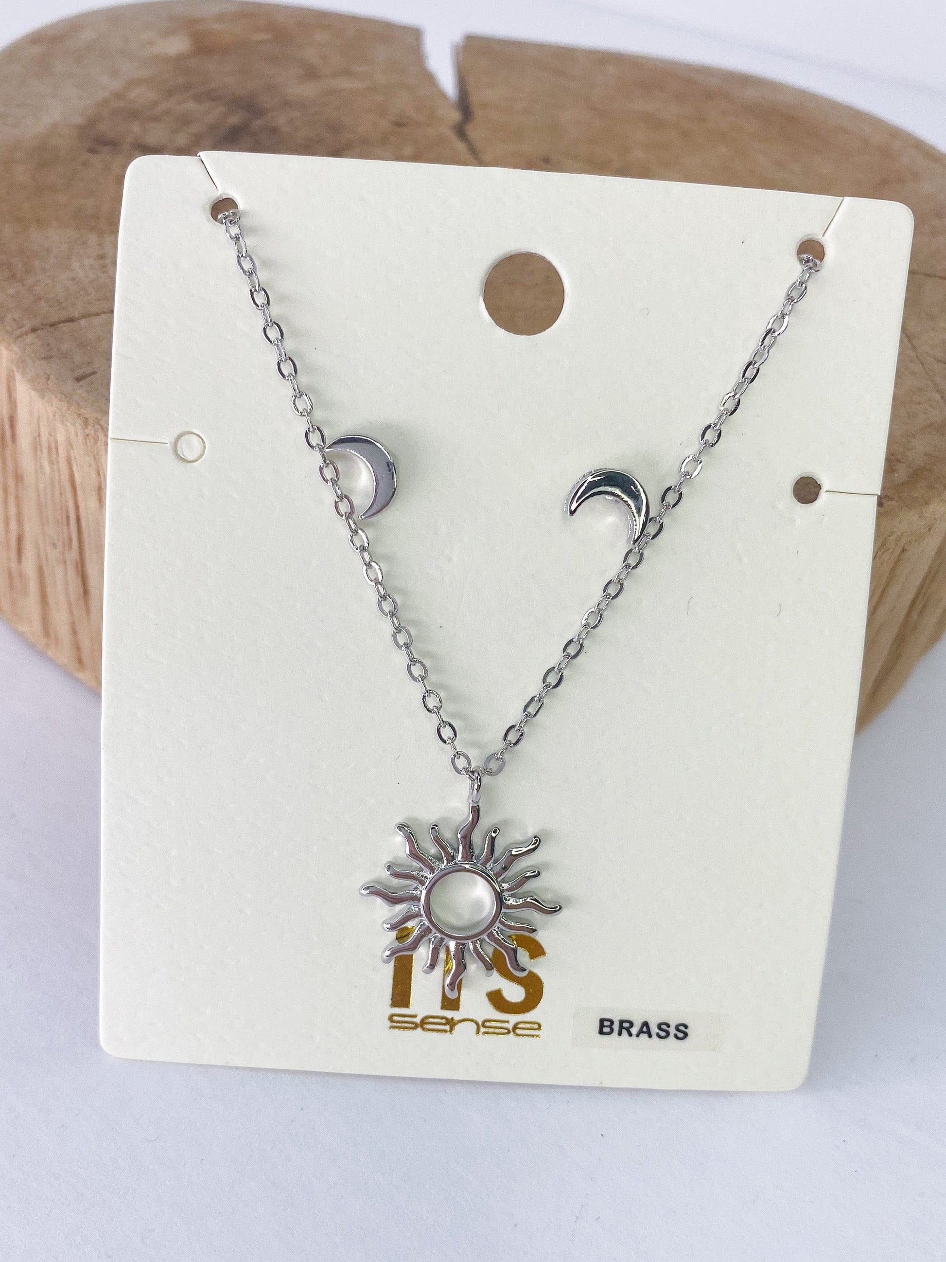 Necklaces Sun and Moon Necklace Silver
