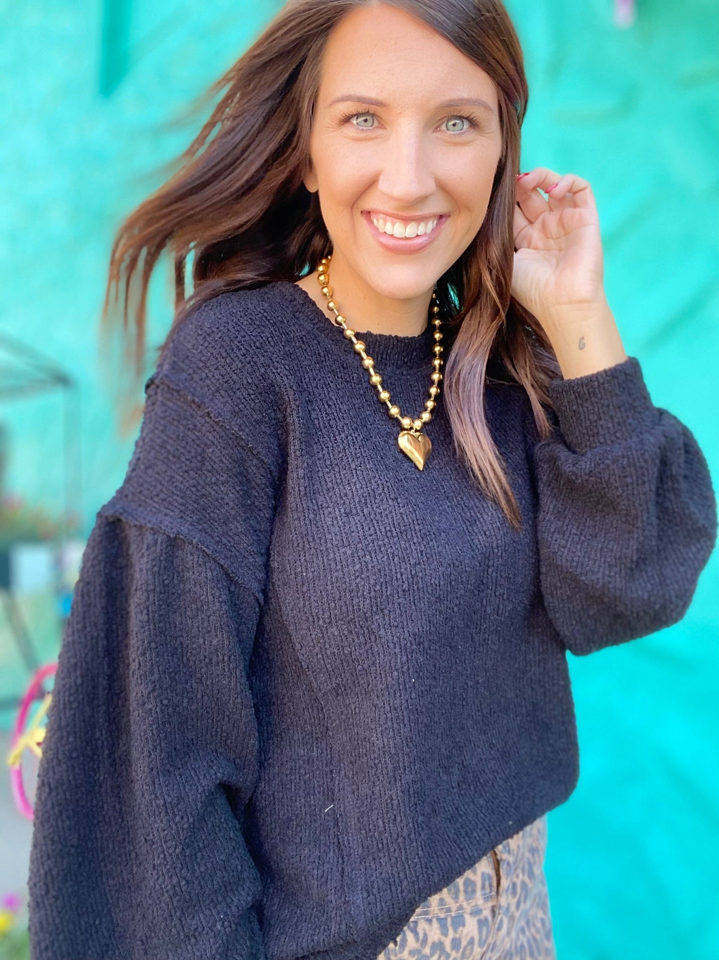 Shirts & Tops Tamra Textured Pullover- Black