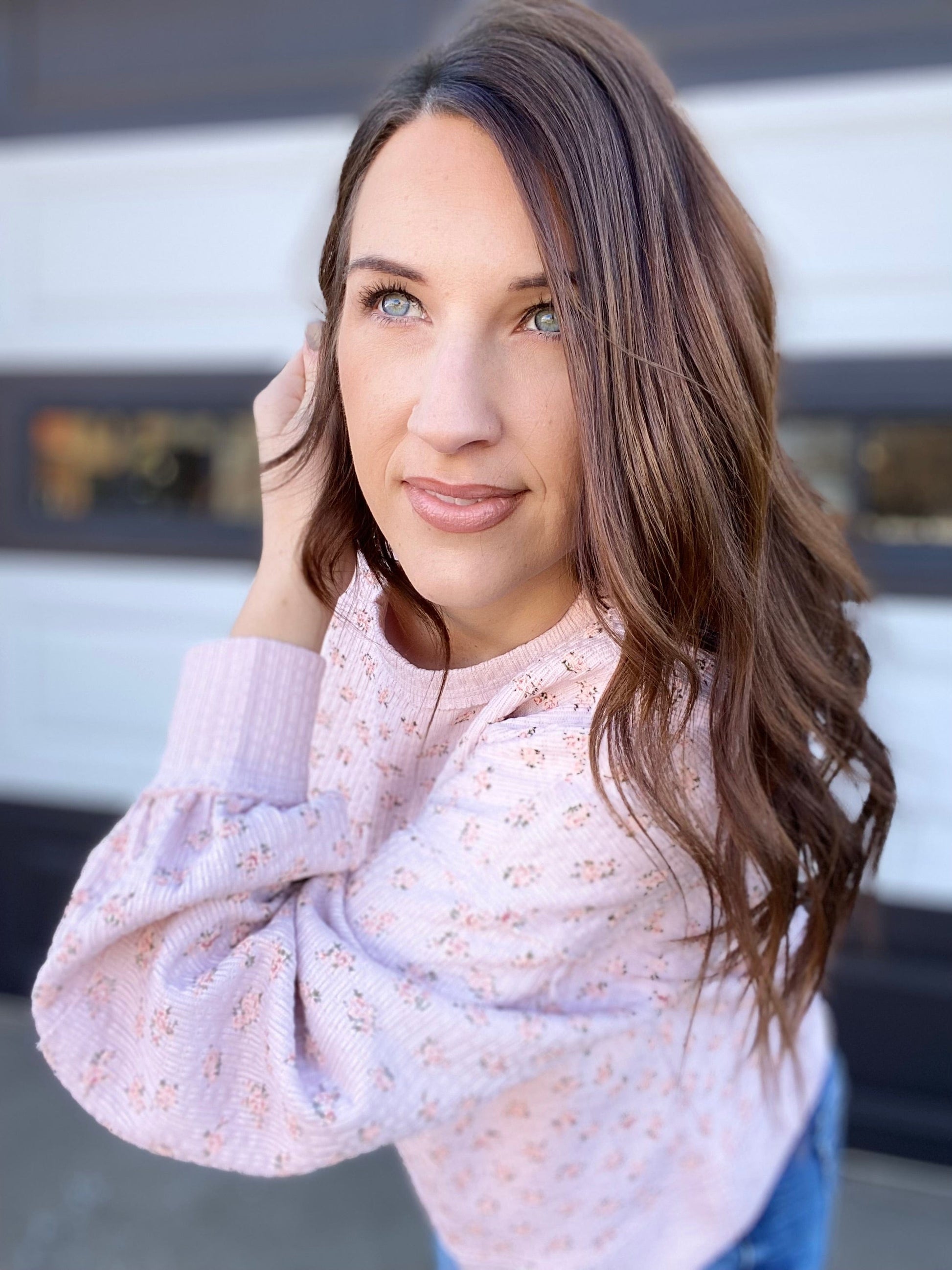 Shirts & Tops Tinny Waffle Knit- Blush Floral