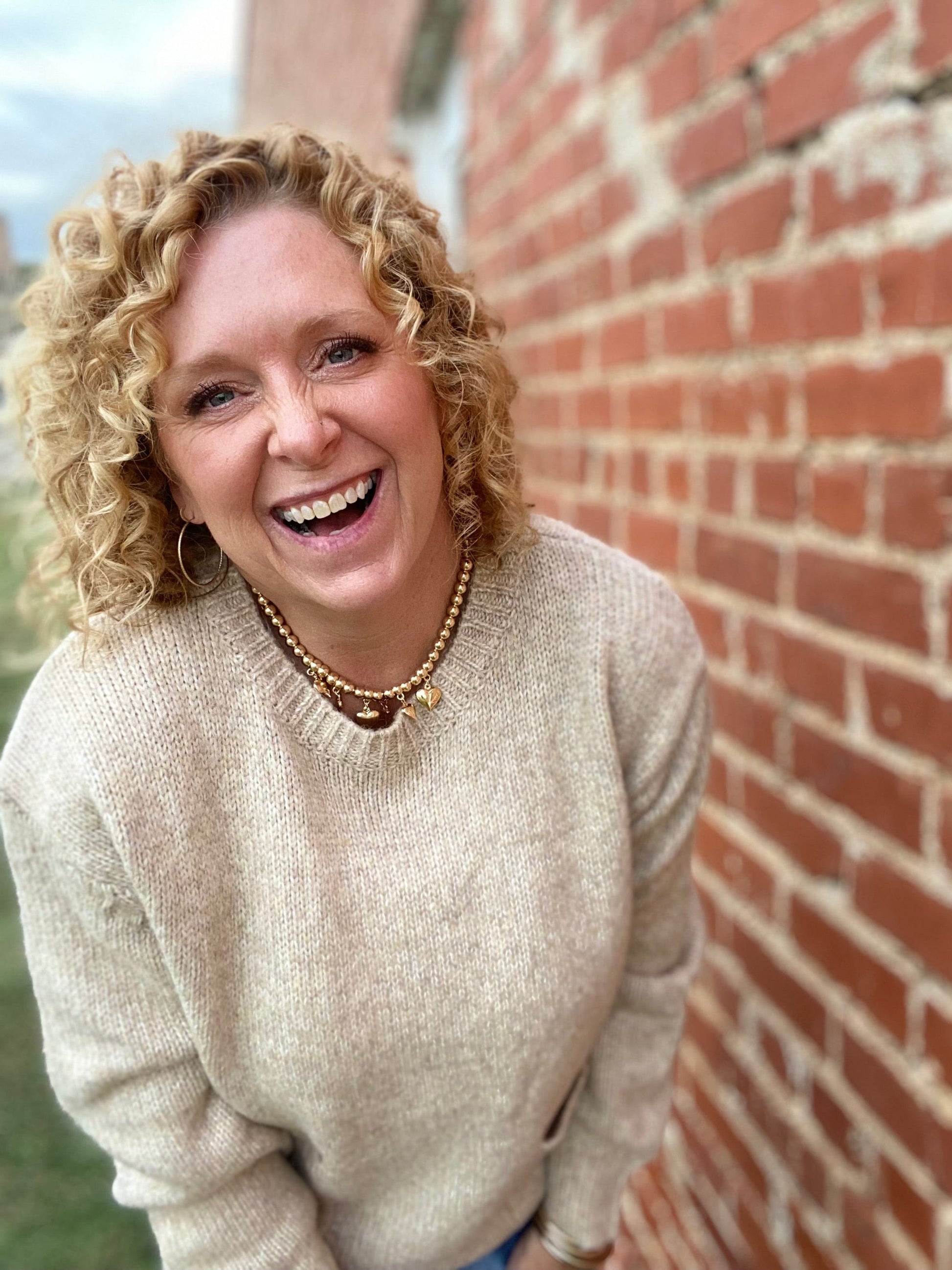 Tops Totally Neutral Patch Pocket Sweater