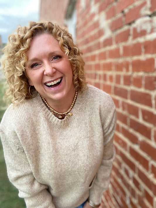 Tops Totally Neutral Patch Pocket Sweater