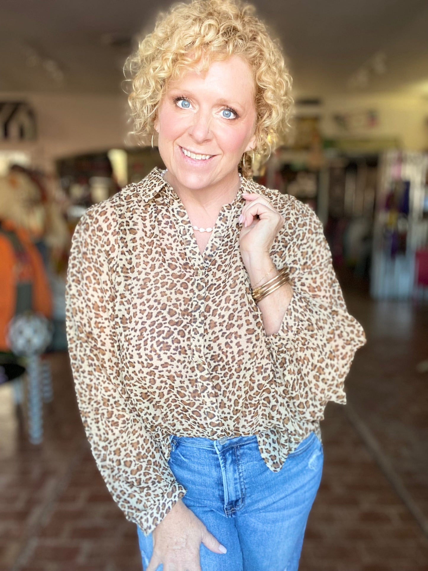 Tops Wendy Leopard Blouse