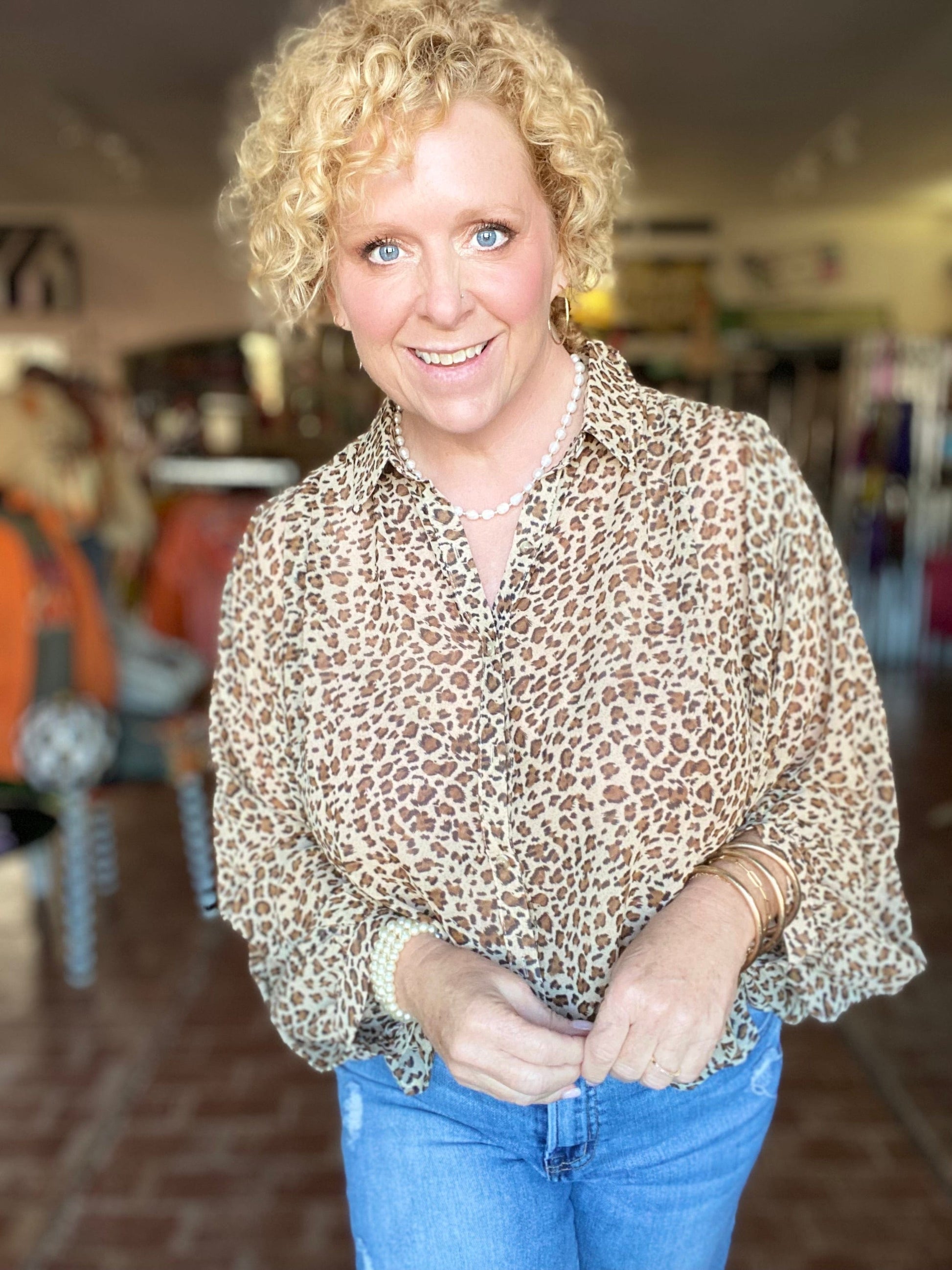 Tops Wendy Leopard Blouse