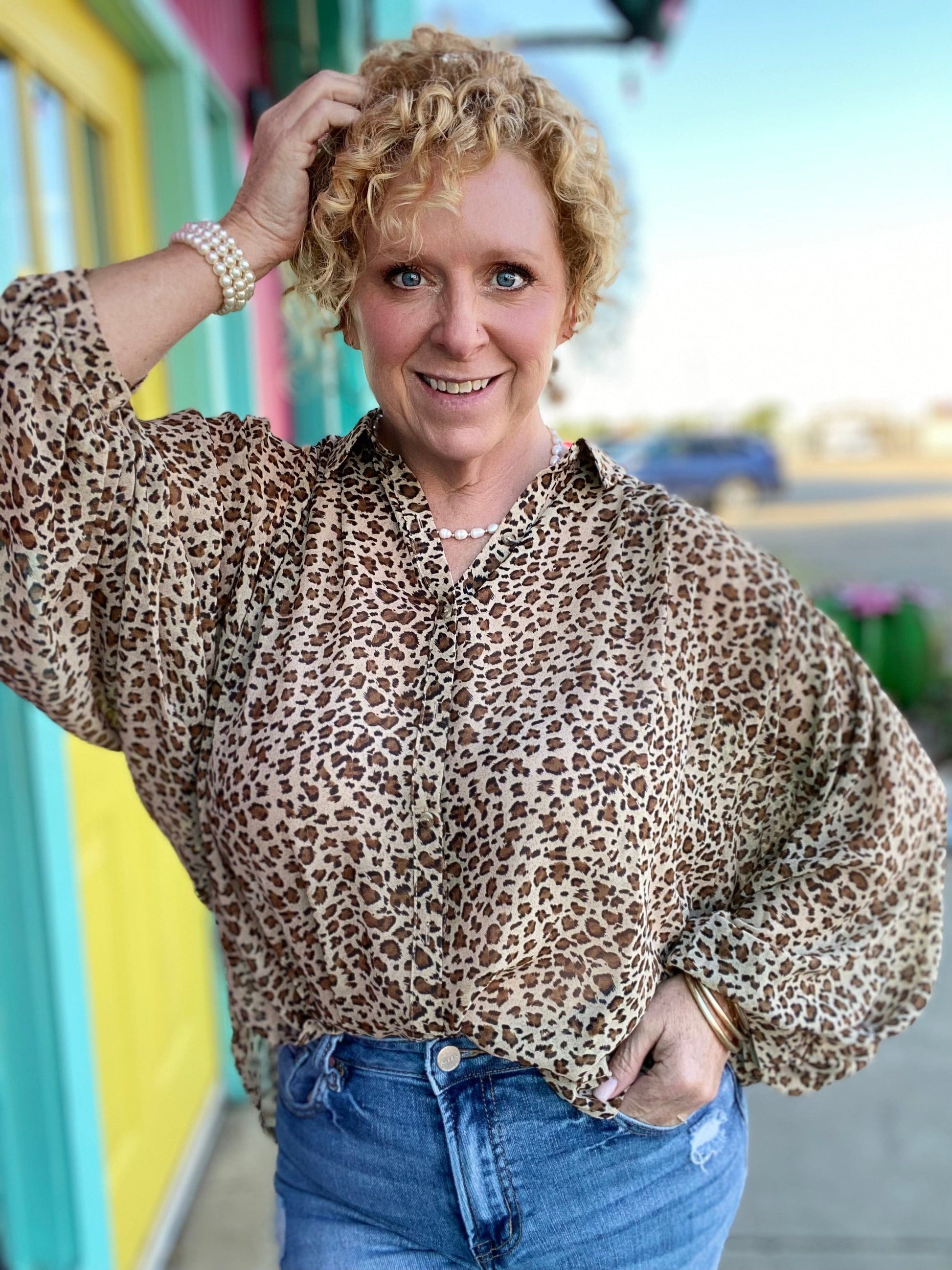 Tops Wendy Leopard Blouse