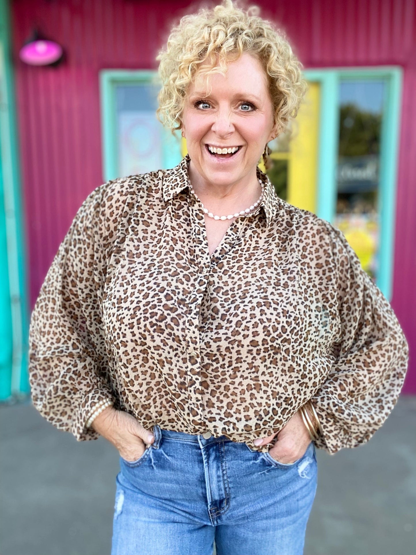 Tops Wendy Leopard Blouse