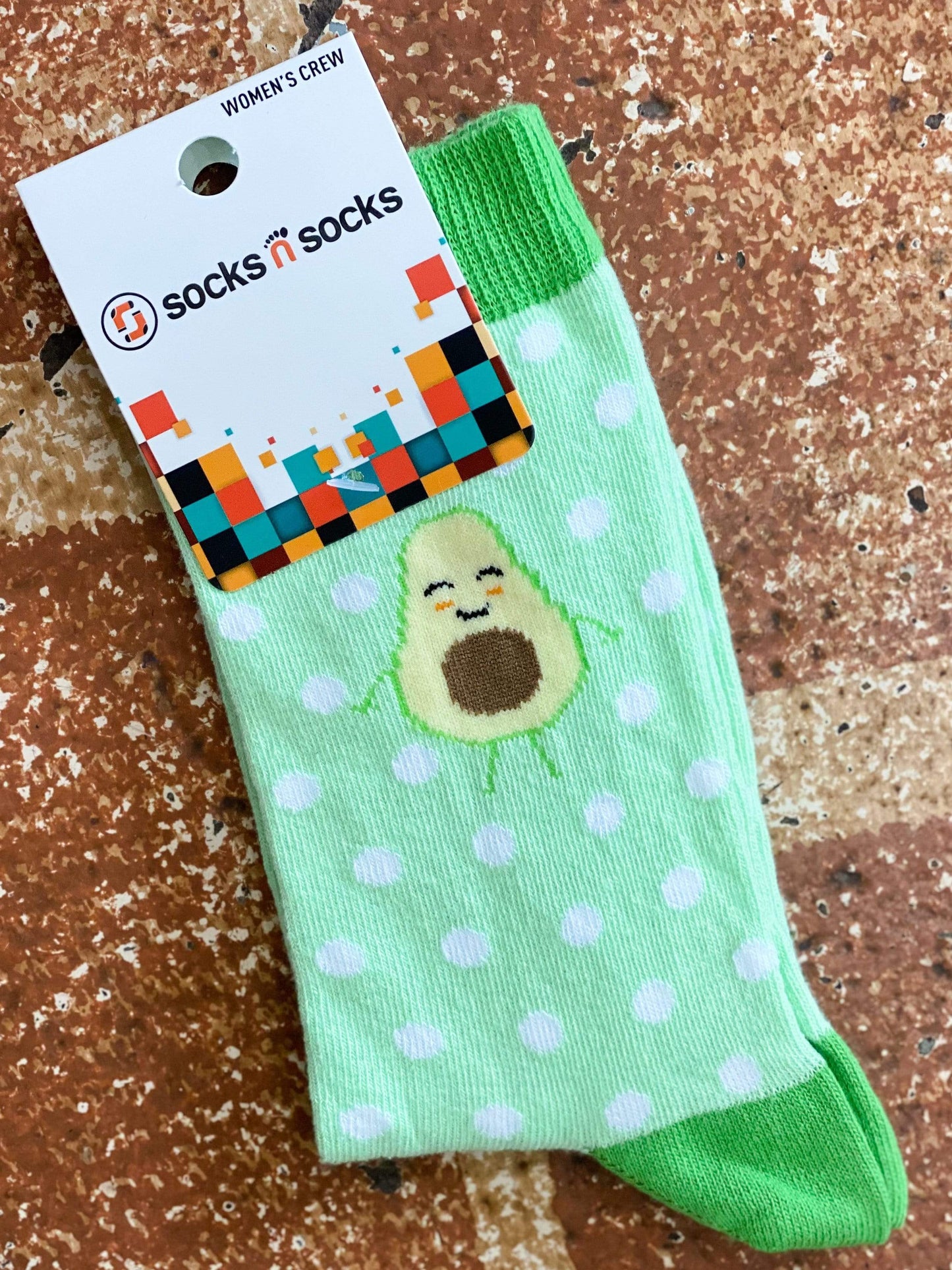 Other Goodies Fun & Funky Women's Socks Avacado Dot
