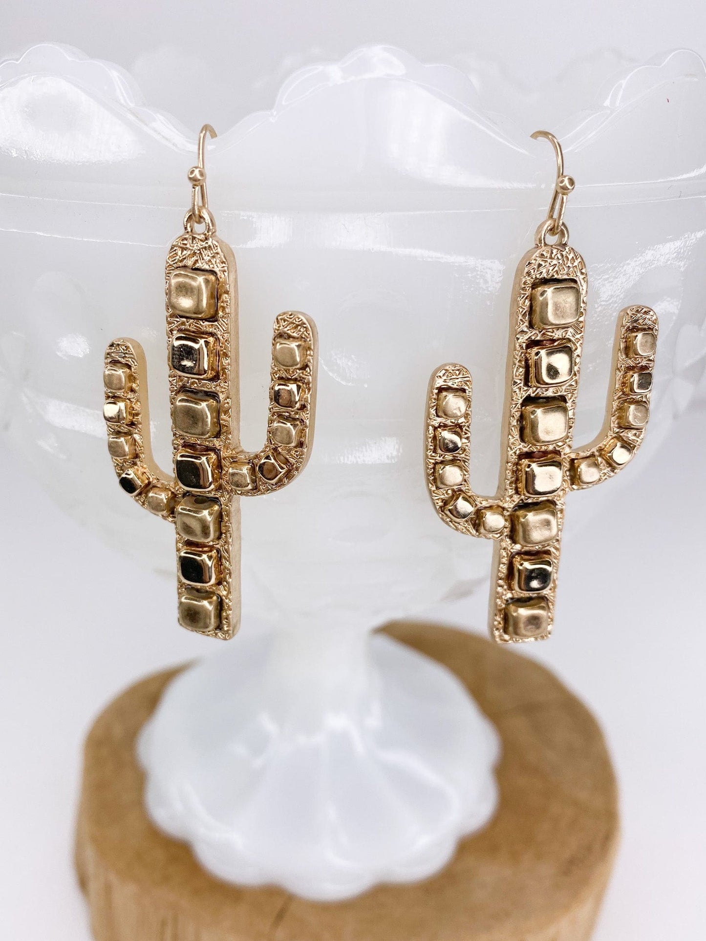 Earrings Golden Cactus