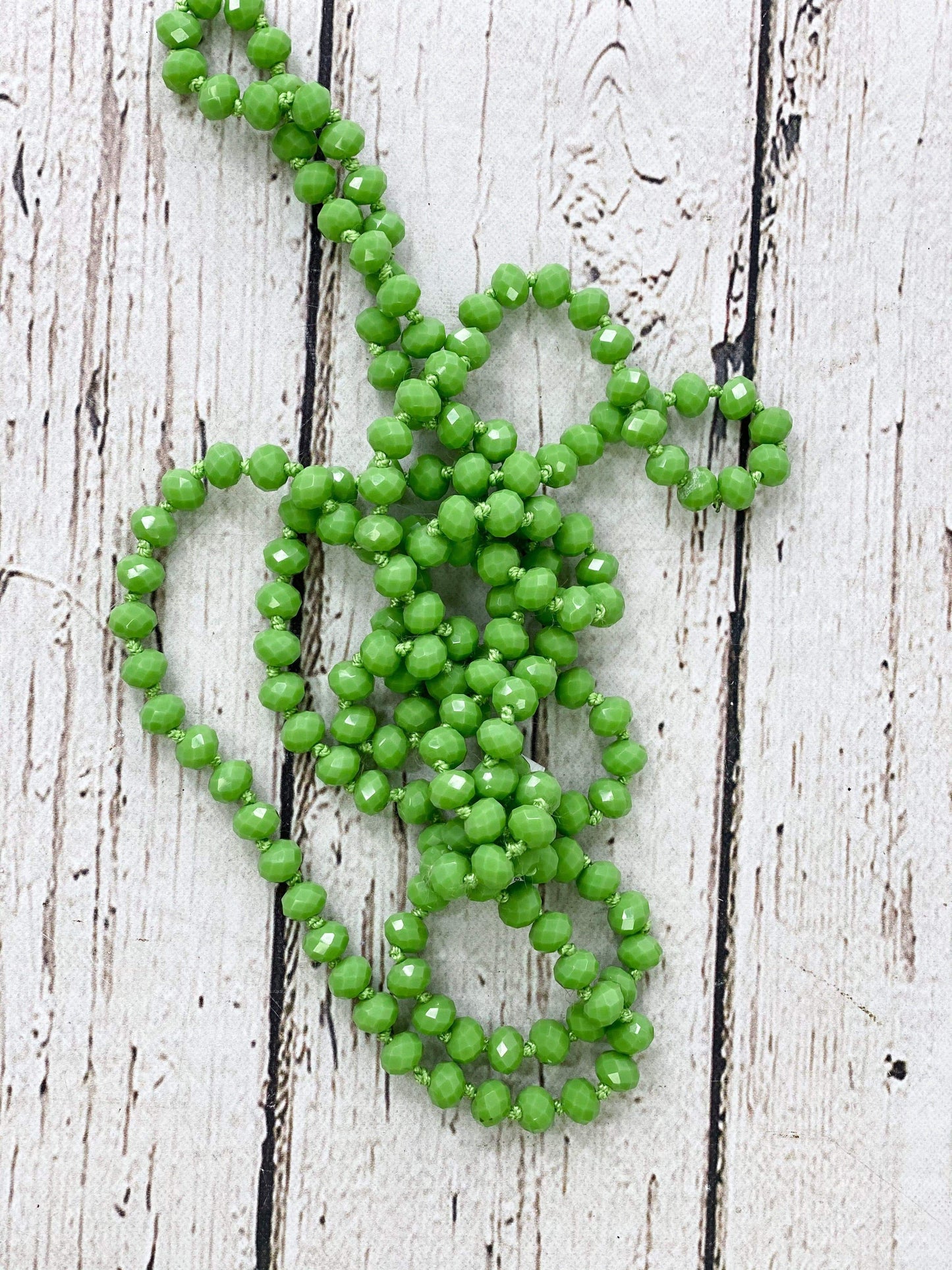 Necklaces Glass Bead Necklaces Lime