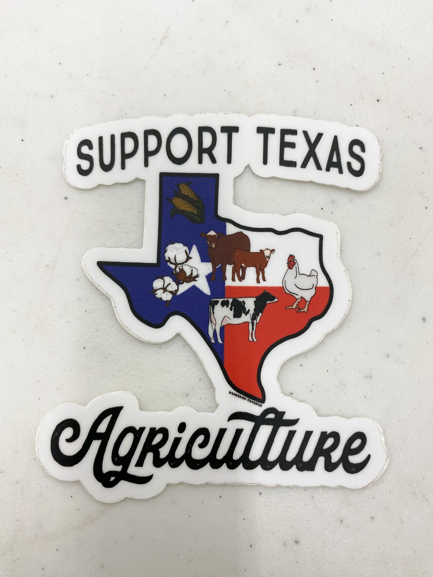Other Goodies Fun Vinyl Stickers Support Texas Ag